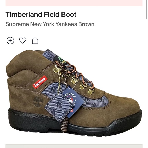 [SOLD on alias] Timberland Field Boot
Supreme New York Yankees Brown - Picture 10 of 10